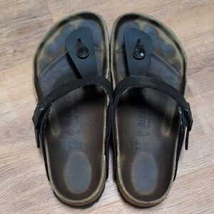 Gizeh Birkenstock Black Sandals